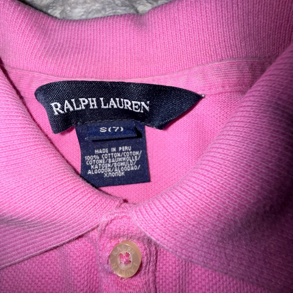 Ralph Lauren Polo Dress S(7) Pink Puff Sleeve Preppy Classic Old Money Pique - Picture 5 of 5
